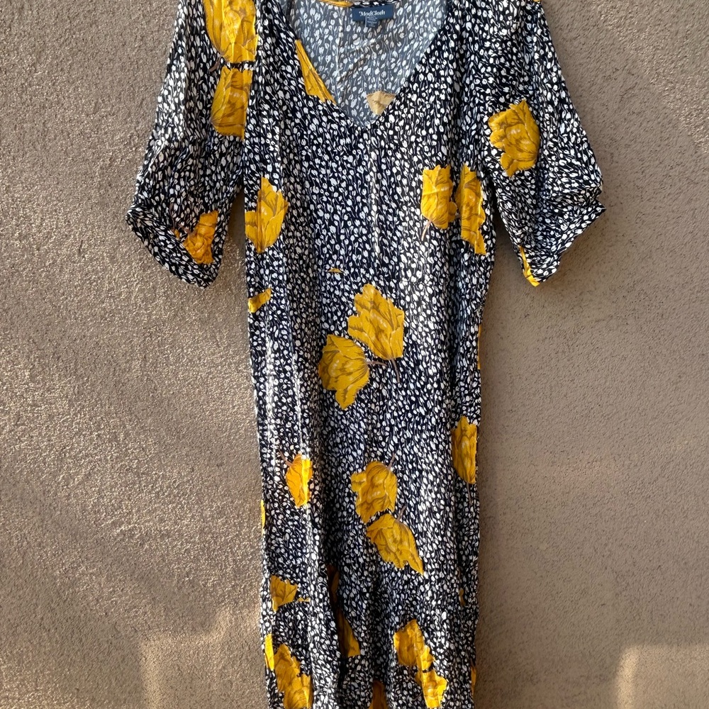 Black and Yellow Floral Dress